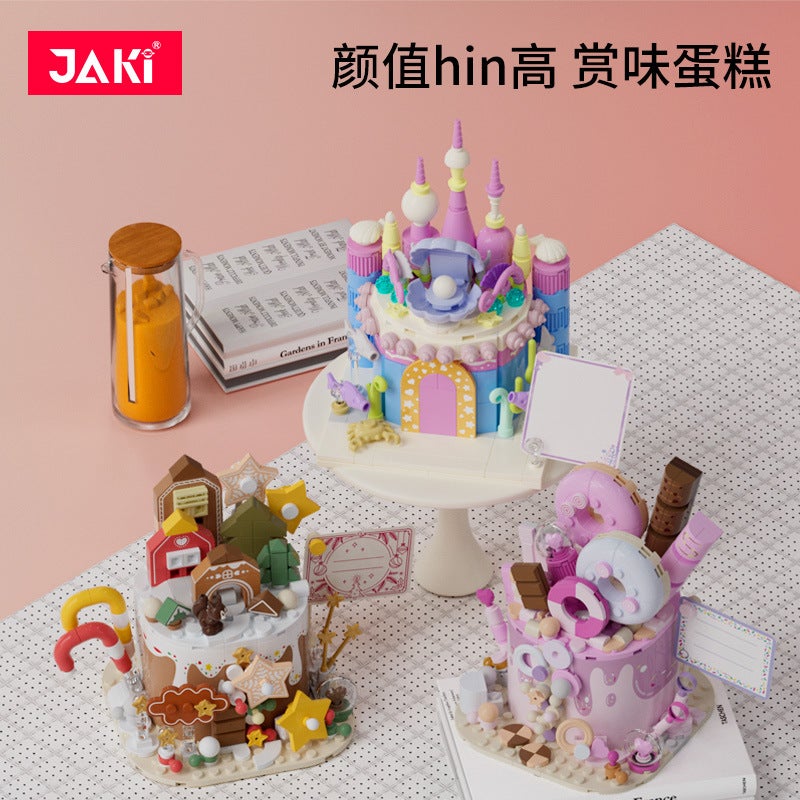 Chinese Building Block Cake Jiaqi Jk5635-5639 Trendy Food Cute Girl Birthday Decoration Girl Toy - Image 3